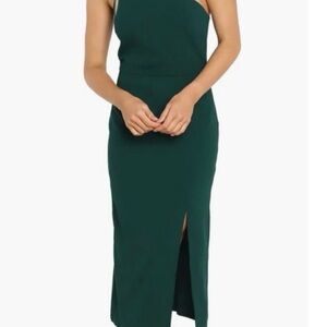 Petal & Pup One Shoulder Dark Green Dress